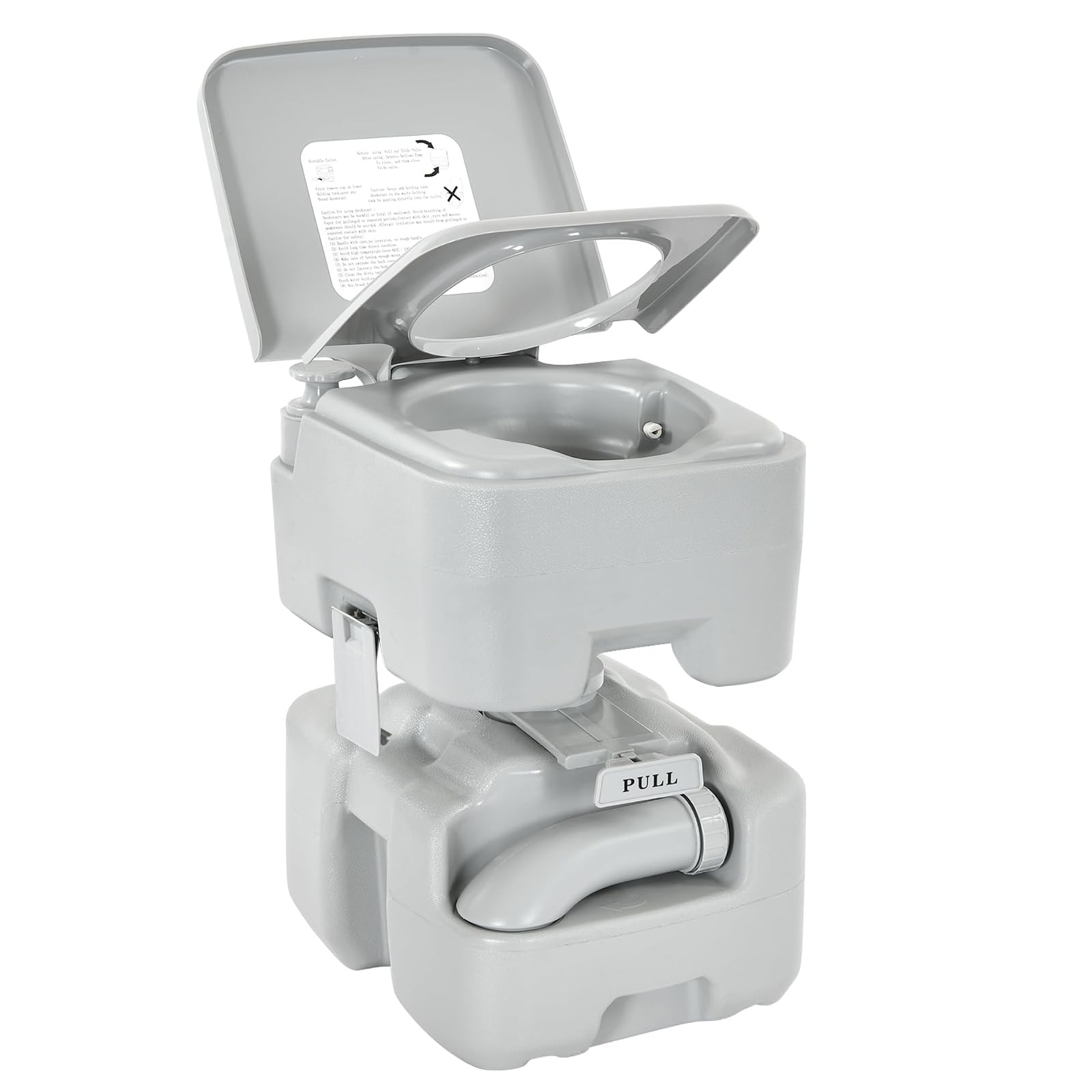 Portable Camping Toilet 5.3 Gal Waste Tank 3.2 Gal Flush