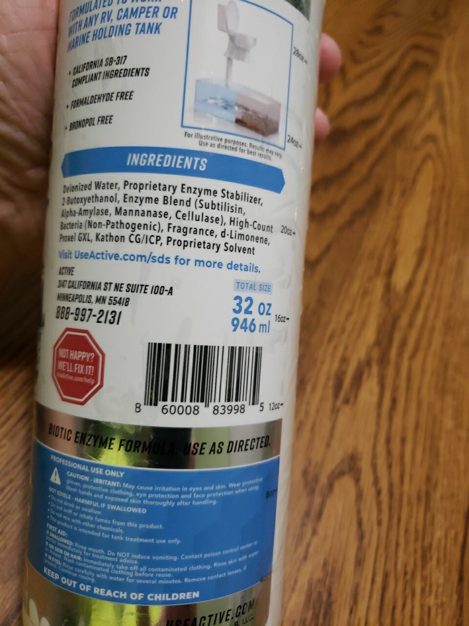 Active RV & Camper Holding Tank Digester Treatment 16 (2oz) Treatments New 32oz