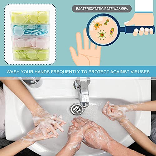 FERCAISH 400 Petal Soap Sheets, Portable and Dissolvable Soap Paper Sheets for