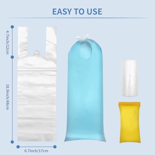 100 Pcs PE Disposable Bags, Multi-Purpose Cleaning Bags for Home, Travel &