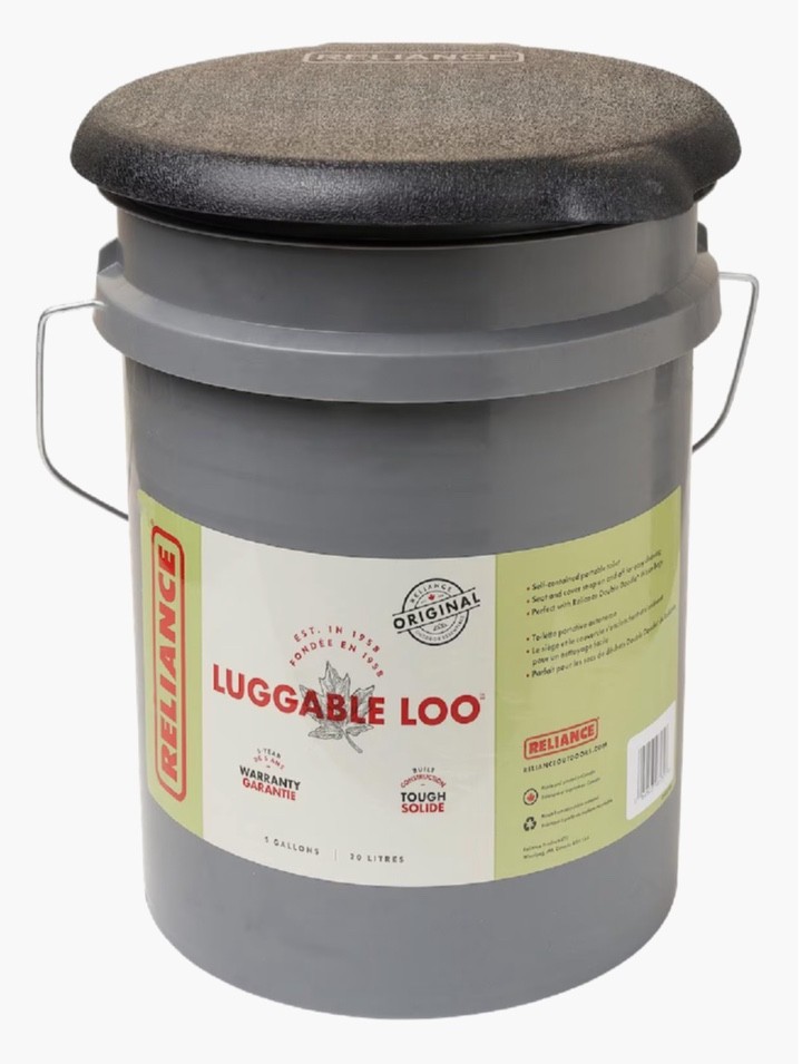 Luggable Loo Portable 5 Gallon Toilet W Snap on Lid