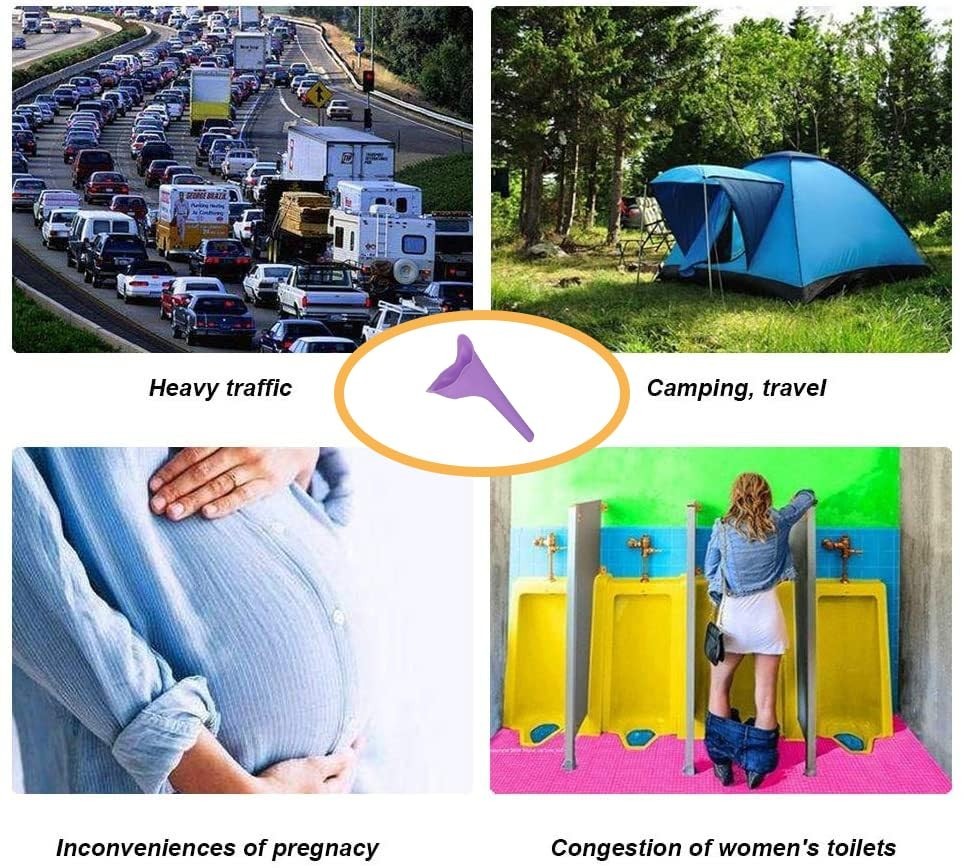 4PCS Reusable Portable Urinal Women Female Travel Camping Travel Toilet