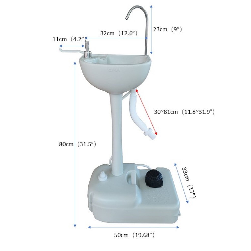 Portable Removable Outdoor Hand Sink with Portable Toilet
