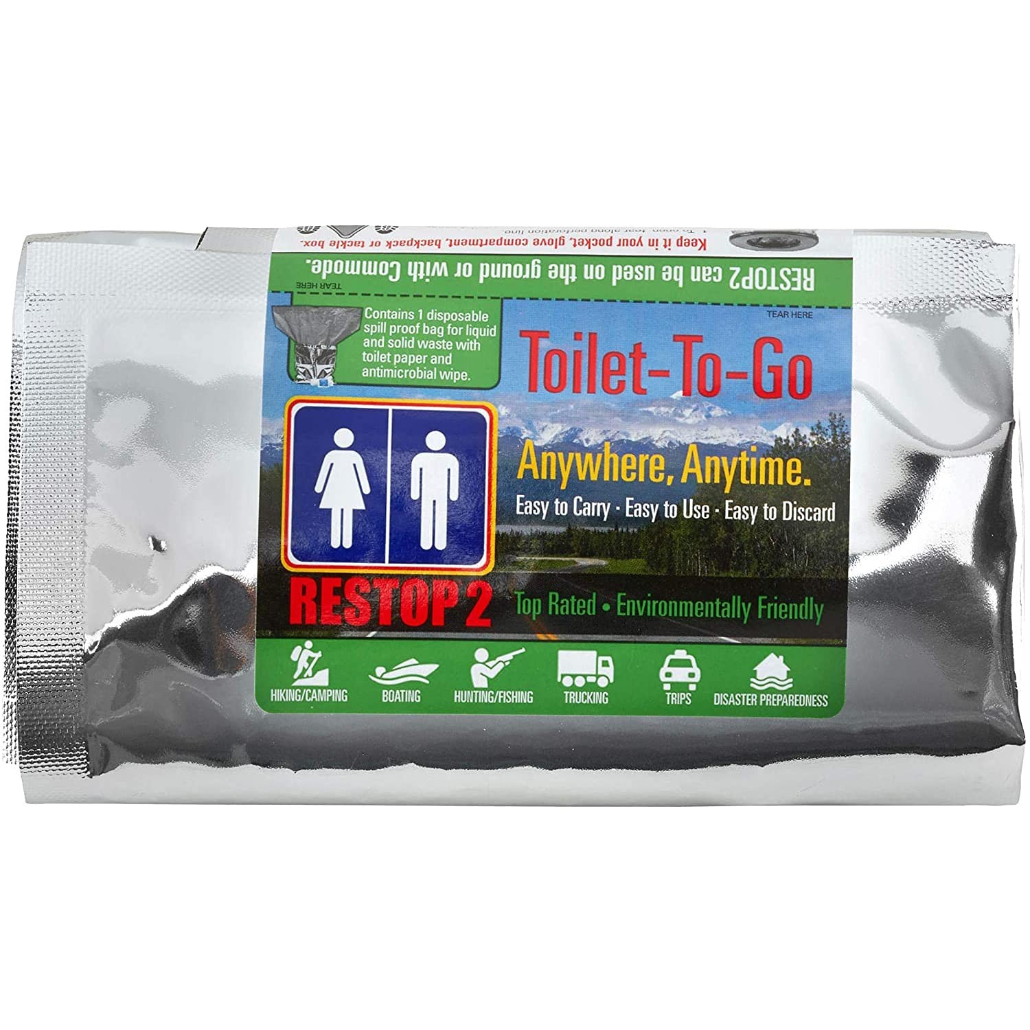 Portable Toilet Waste Bag 32 oz Leak Proof for Solid & Liquid – Sanitary