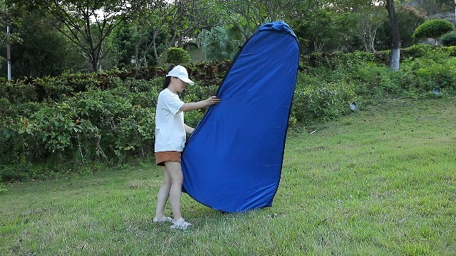 16.5” Portable Camping Toilet with Pop-Up Privacy Tent, XL Travel Bathroom for