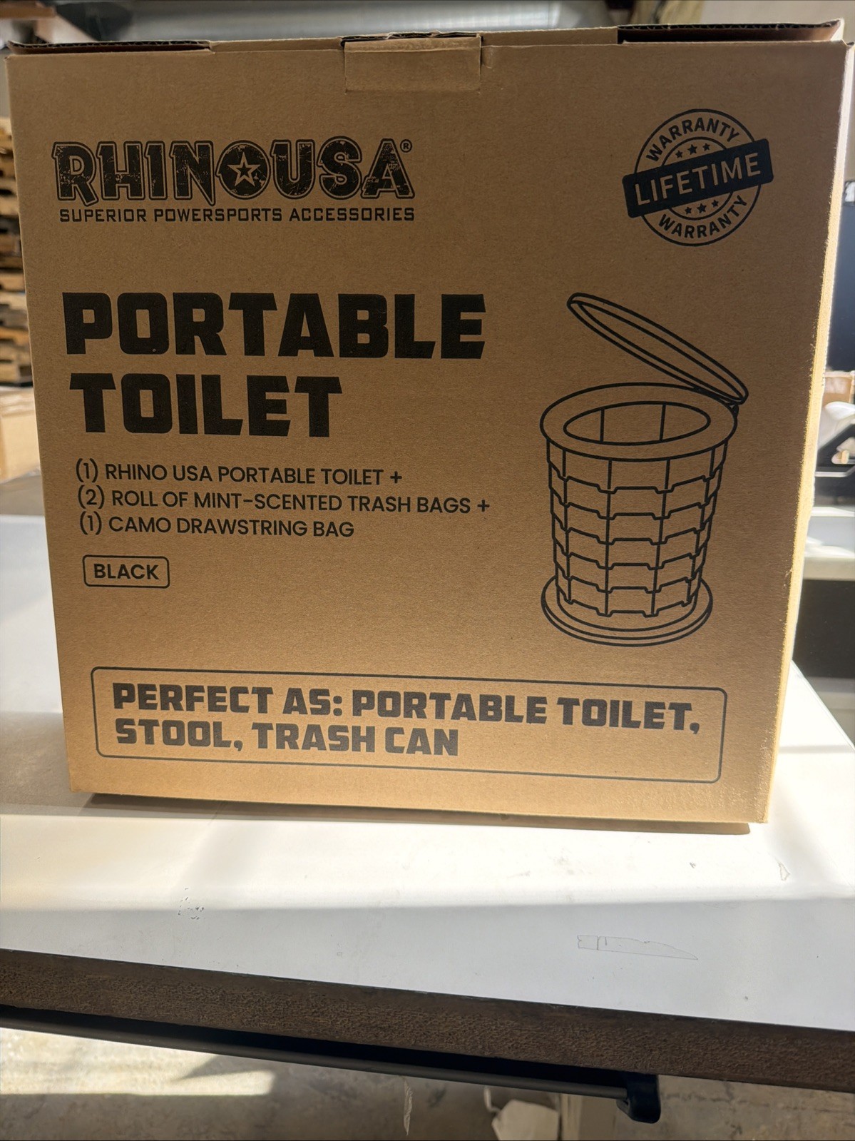 Rhino USA Portable Toilet Color Black