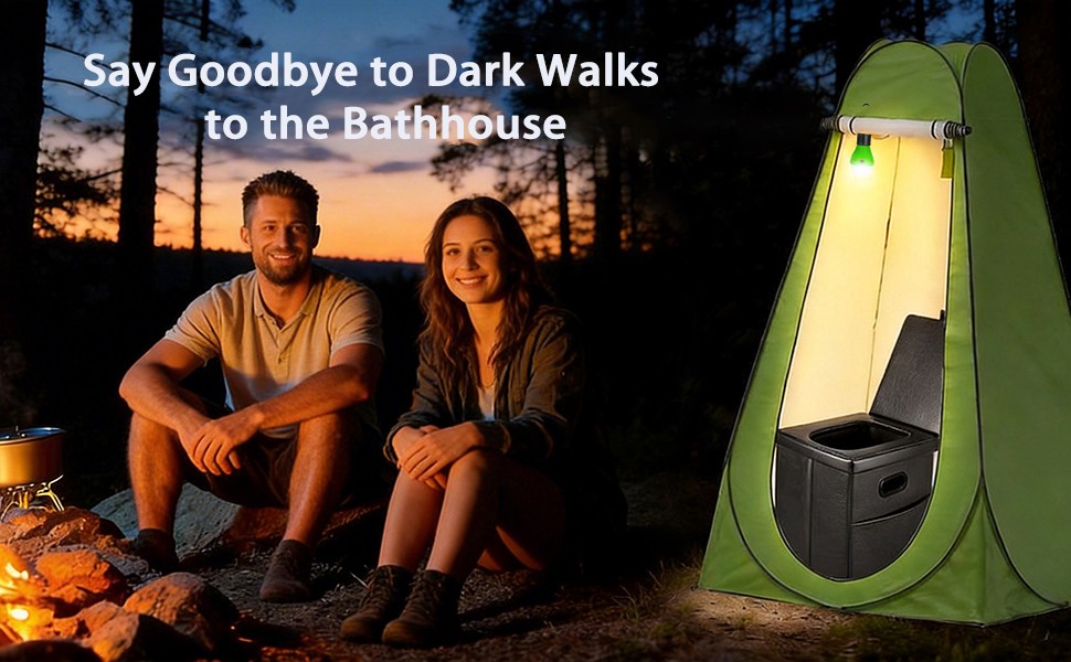 Portable Toilet for Camping, Foldable Travel Toilet for Adults, Heavy Duty