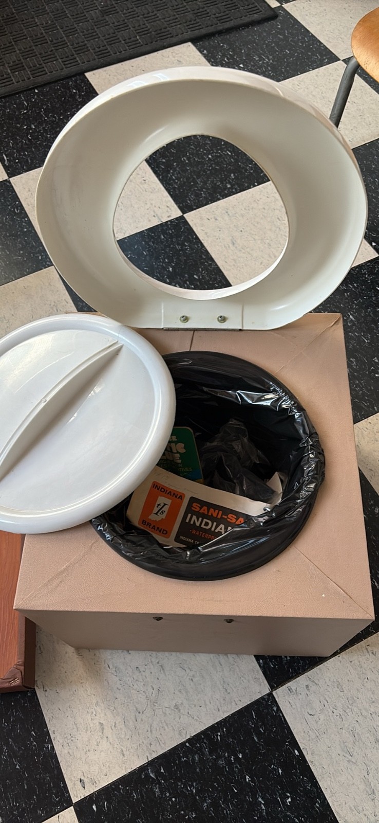 1970s VW camper portable toliet
