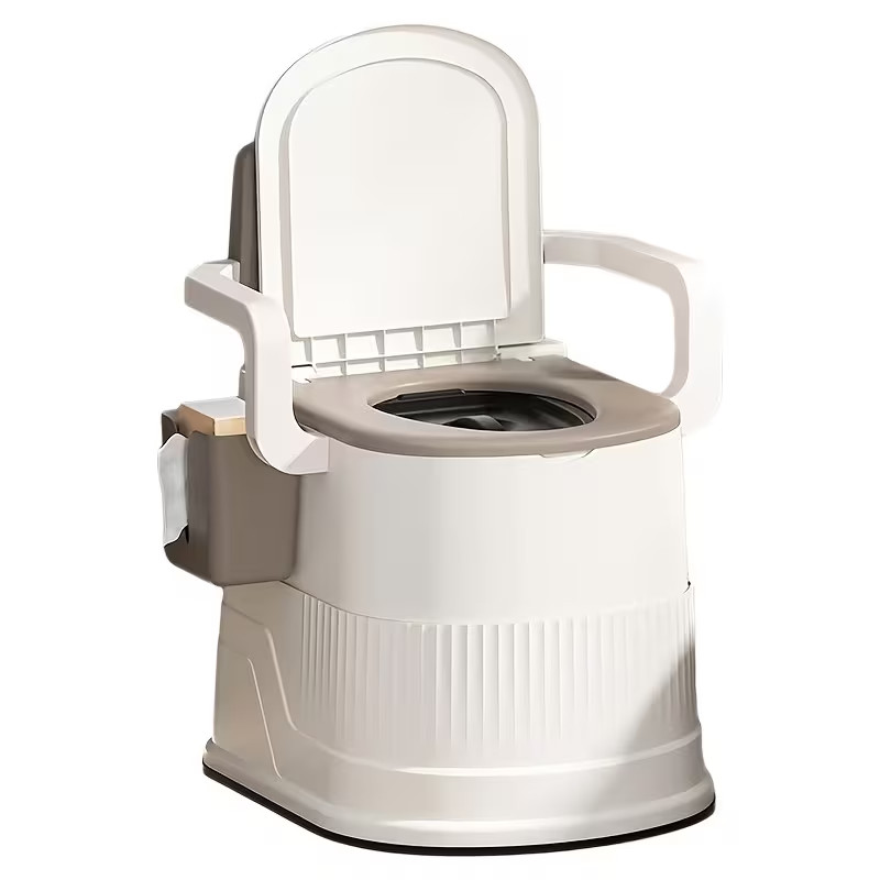 Portable Toilet Handrail Design Camping RV Toilet for Home, Boat, Van, Travel