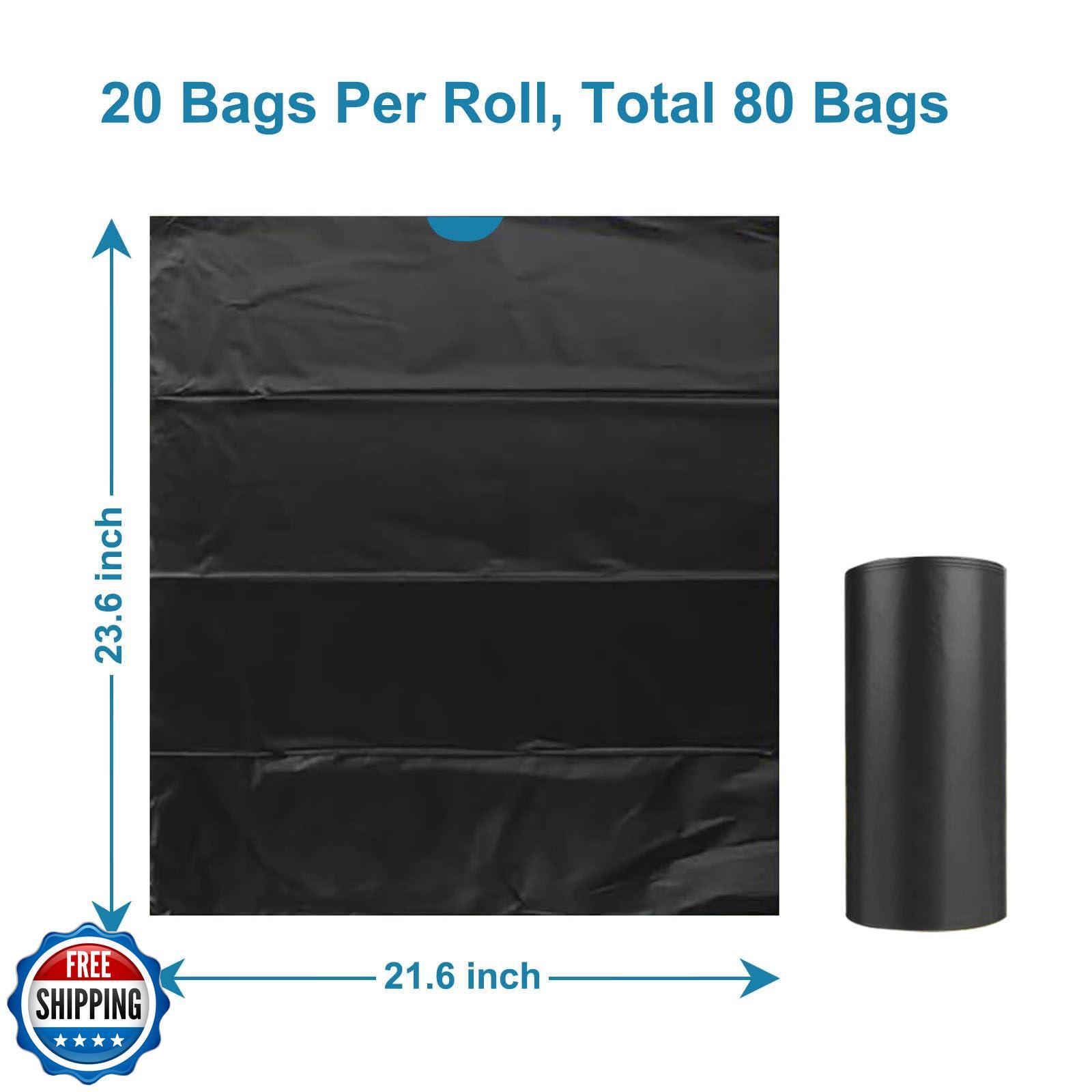 80 PCS Portable Toilet Bags with Drawstring, Biodegradable Porta Potty Bags –