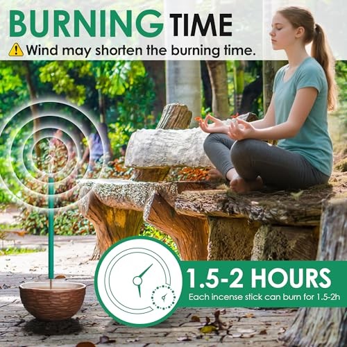 Pcs Citronella Incense Sticks, Green Citronella Sticks for Outside Made 36