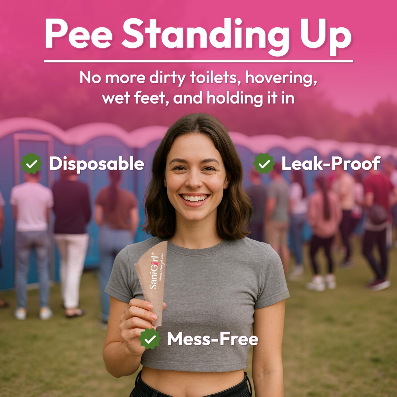 Disposable Pee Funnels for Women – 50 CT Leak-Proof Female Urinals for Travel, C