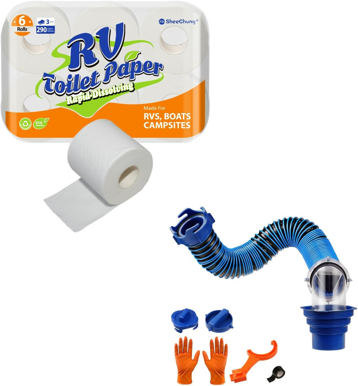RV Toilet Paper – 6 Rolls, Rapid Dissolve, Septic Safe, Travel Toilet Tissue for