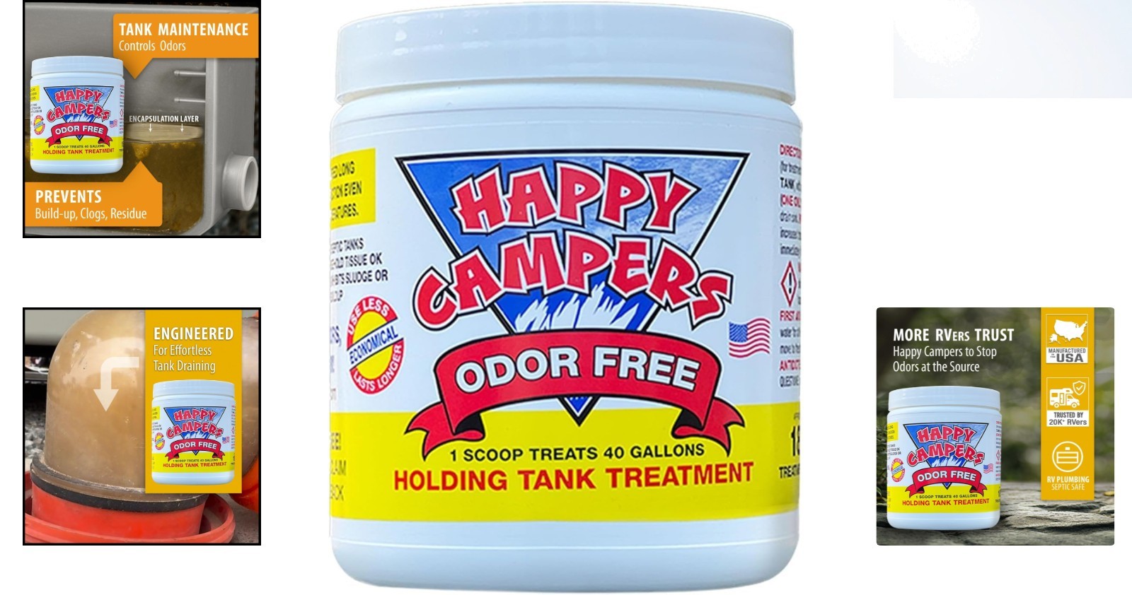 Concentrated RV Tank Cleaner – 18 Treatments for Odor-Free & Smooth Waste Flow