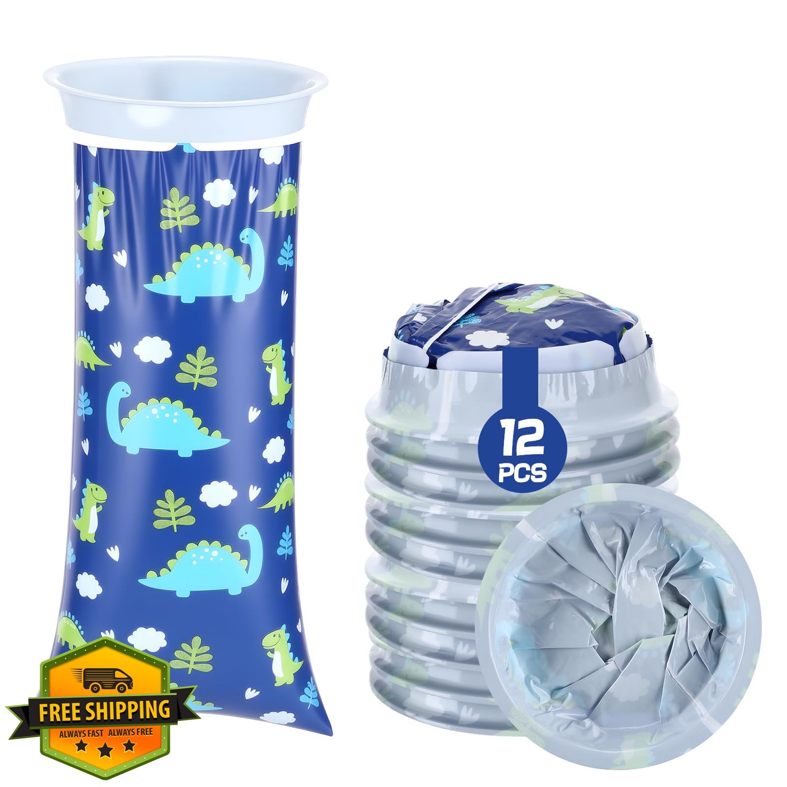 Biubee Dinosaur Vomit Bags Disposable 12pcs