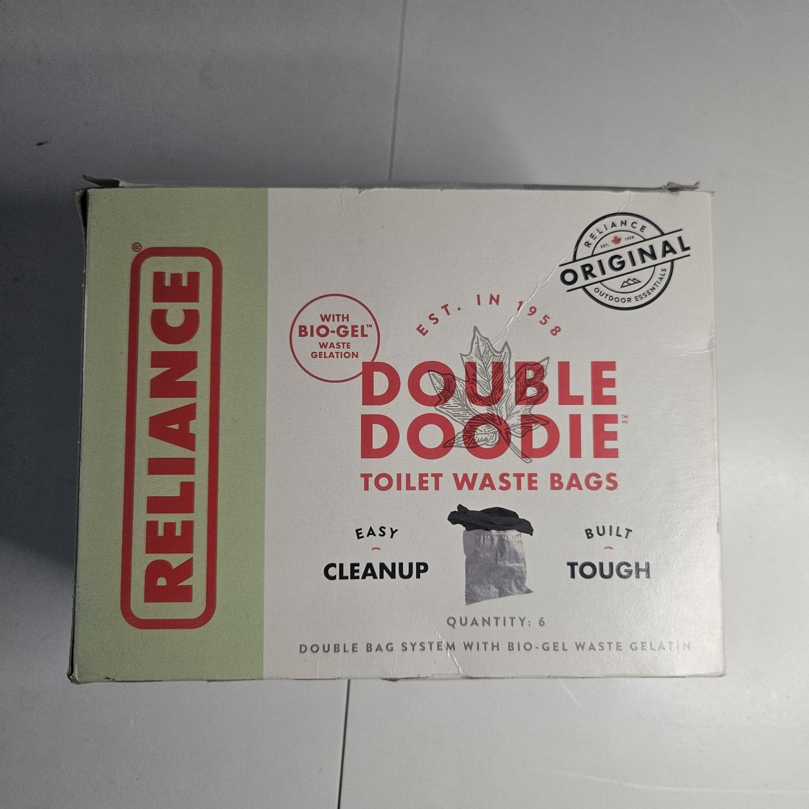Reliance Double Doodie Toilet Waste Bags 6 Pack