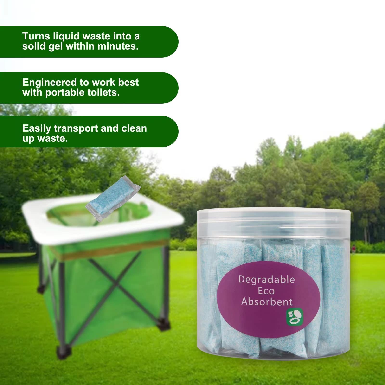 ZXMOBY Self-Dissolving Poo Absorbent for Urine Super 25, blue