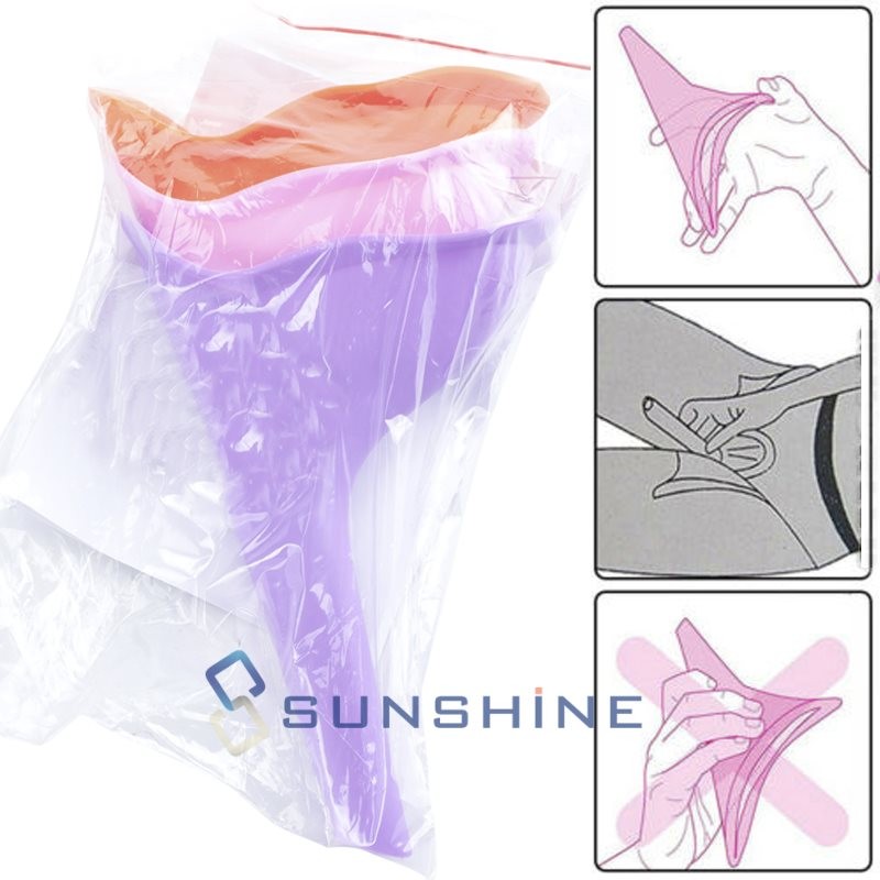 3PCS Reusable Portable Urinal Women Female Travel Camping Standing Pee Device