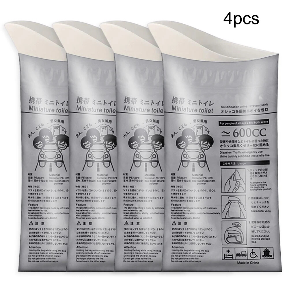 100-8PC Outdoor Emergency Urine Bags 600ml Disposable Mobile Toilet Portable Bag