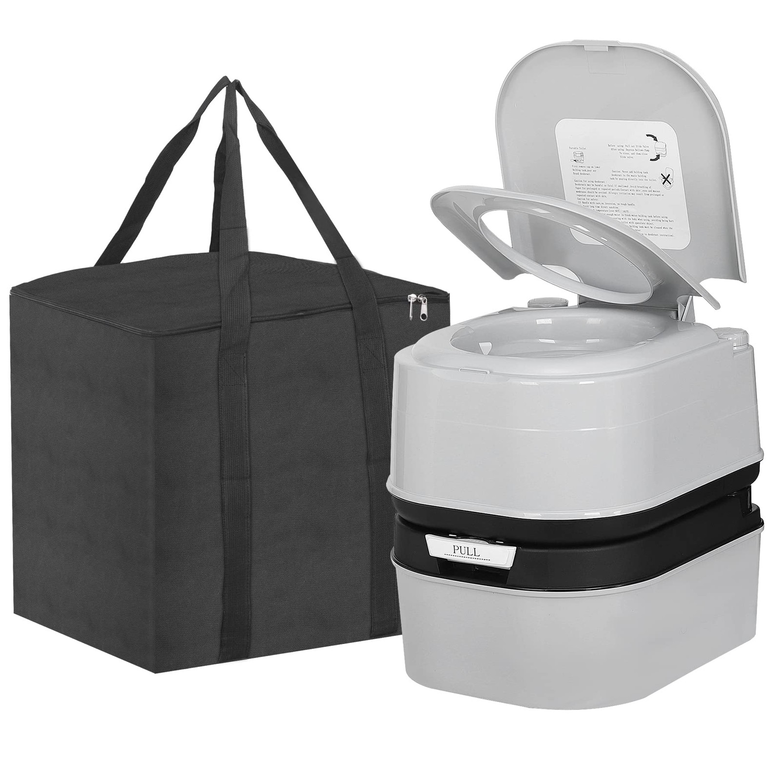 HSM 6.4 Gallon Waste Tank Portable Toilet for Camping RV Boating Fishing Indo…