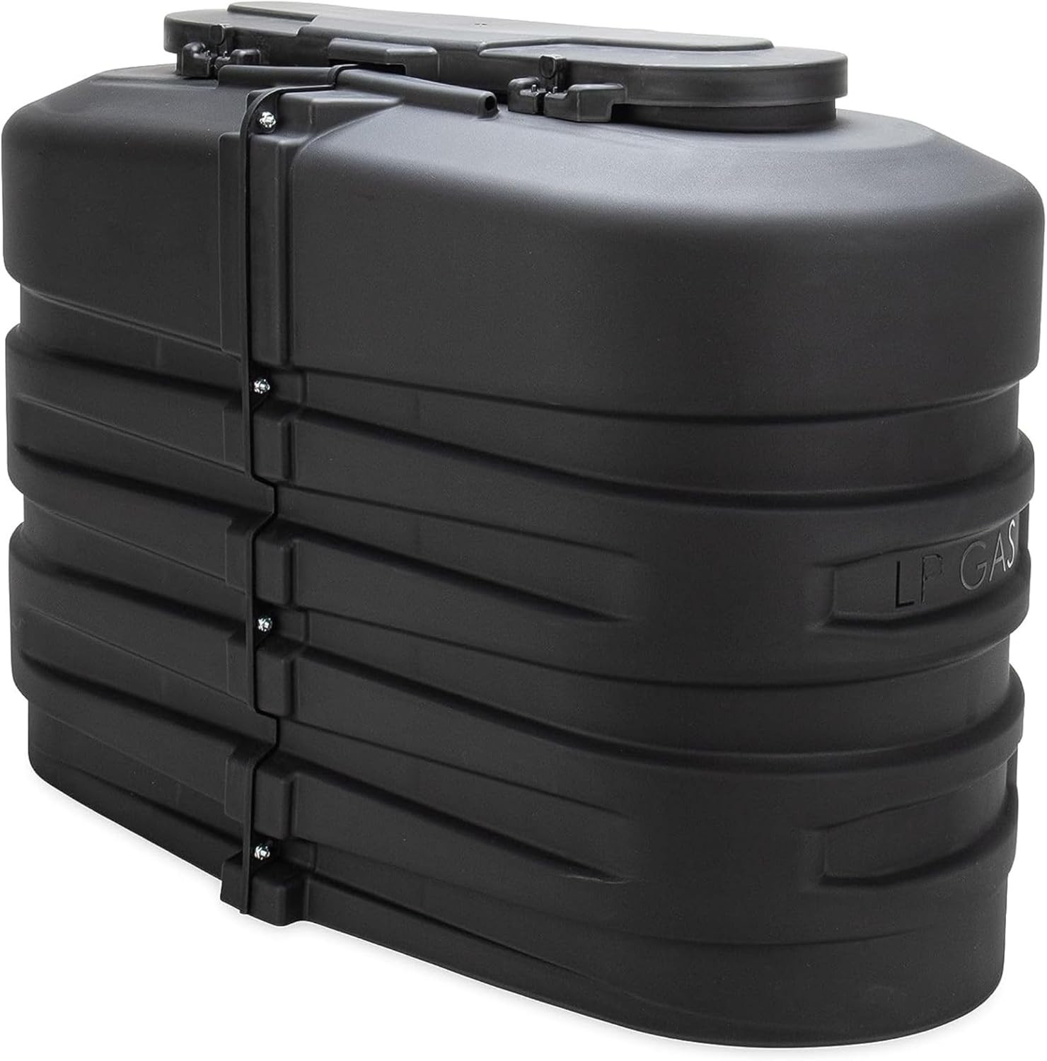 RV Dual Propane Tank Cover – Measures 29.5″W X 15.5″D X 20.5″H – Features Hinged