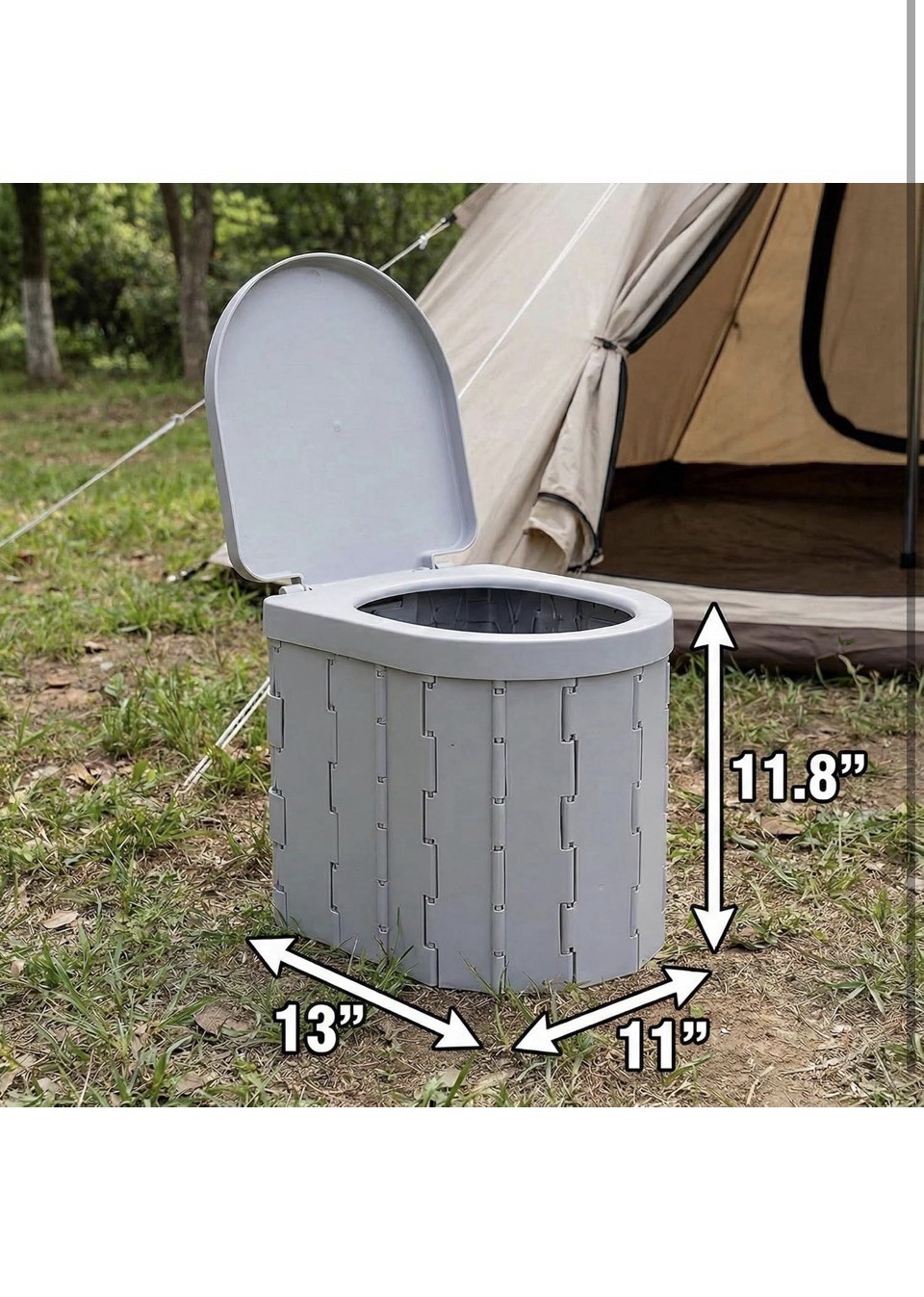 Portable Camping Toilet for Adults – XL Portable Folding Toilet with Lid,Travel
