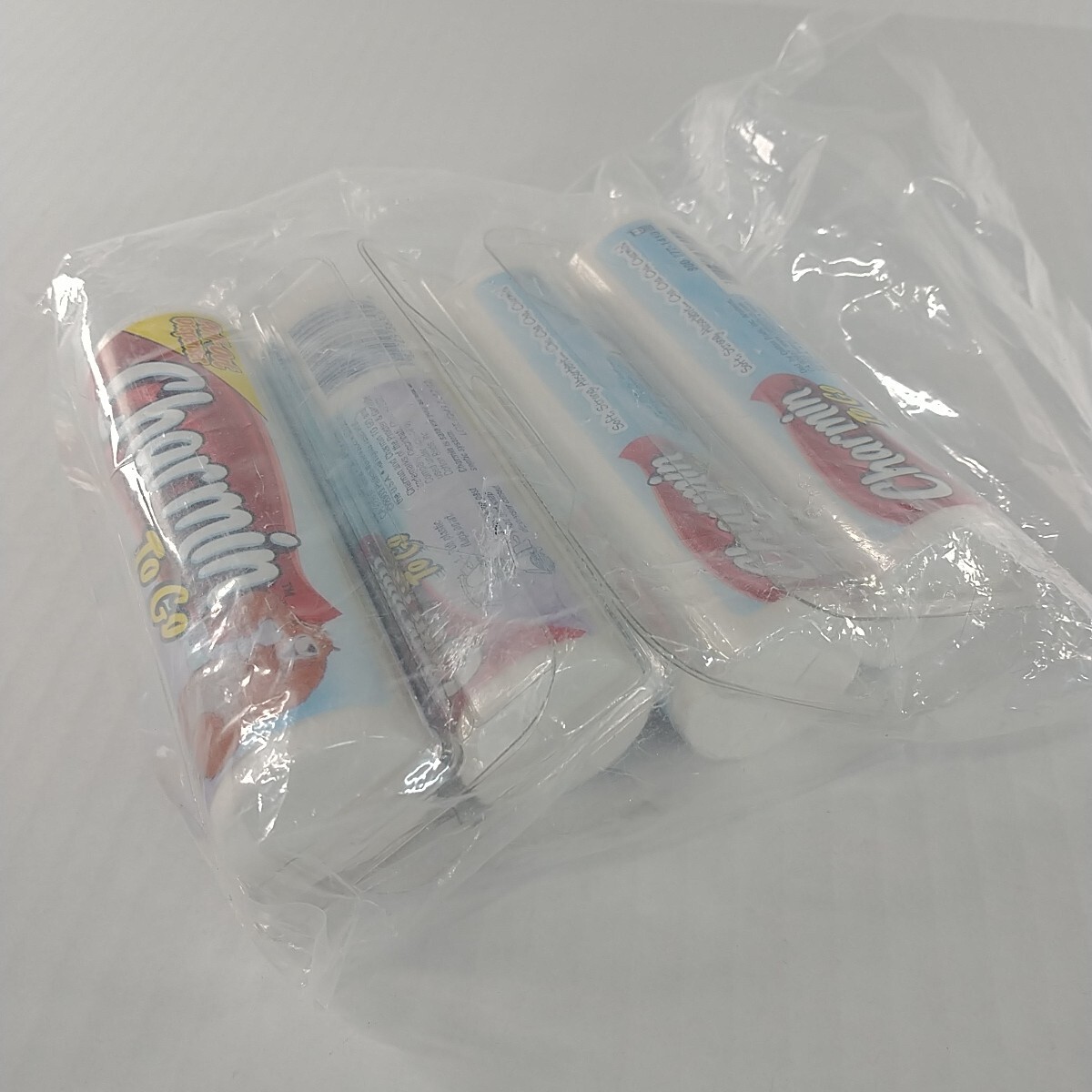 Lot 4 Charmin To Go Toilet Paper 1-Ply Bath Tissue 55 Sheets Pull out Dispenser