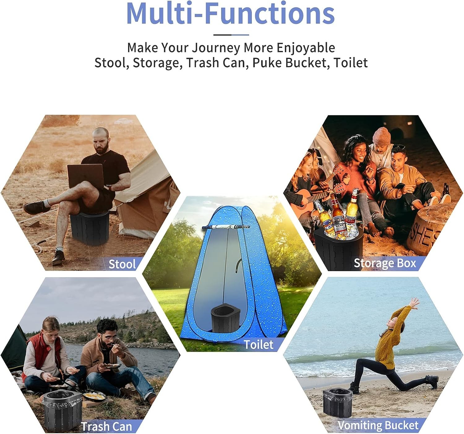 Multi-Functional Portable Toilet – Perfect for Camping, Travel, and Emergencies