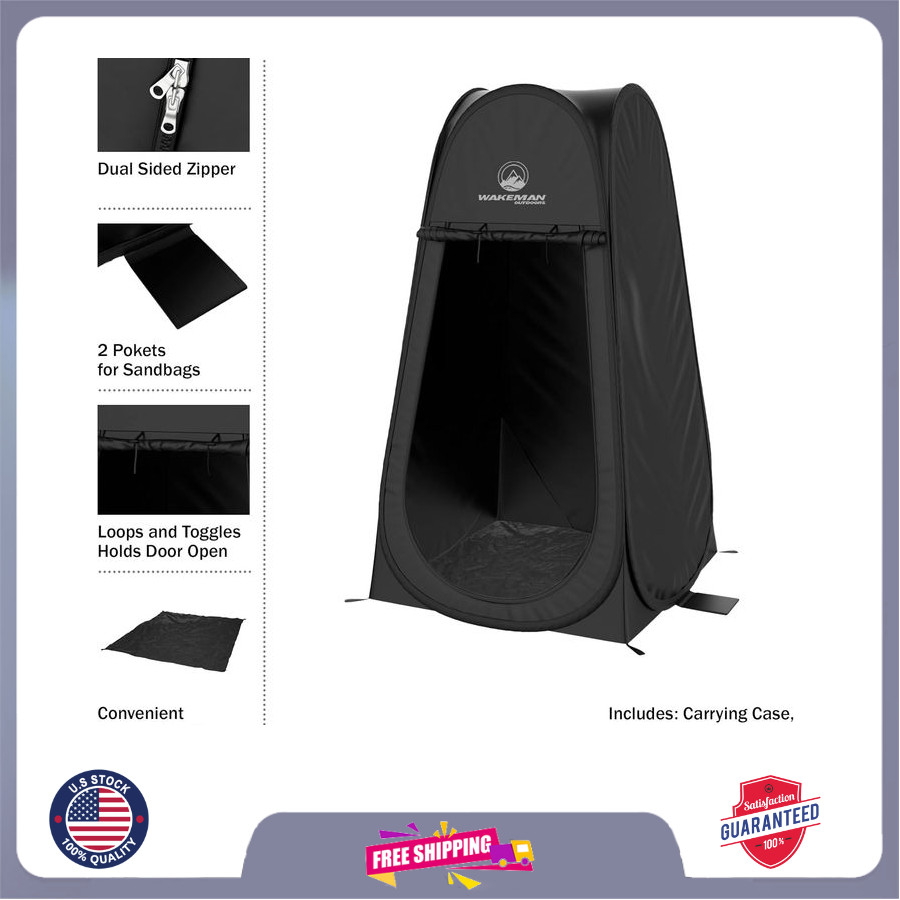 Privacy Shower Tent, Dressing Room, or Portable Toilet Stall with Carry Bag