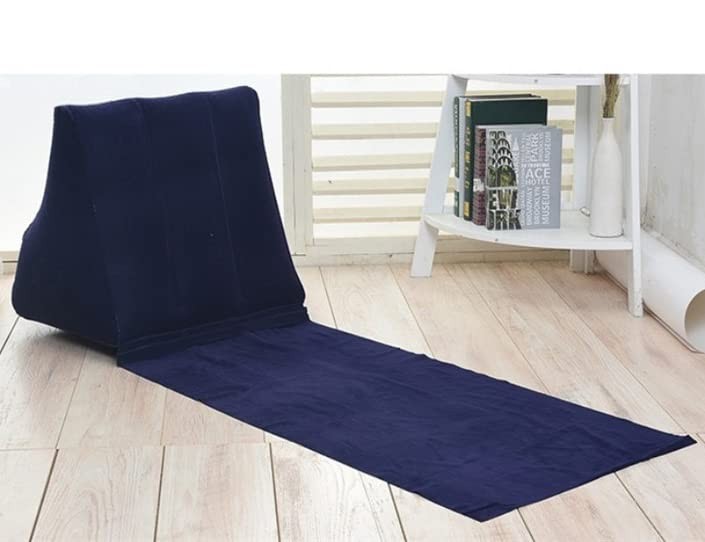 2X Inflatable Outdoor Sun Bath Beach Mat Pillows Flocking Beach Deep Purple