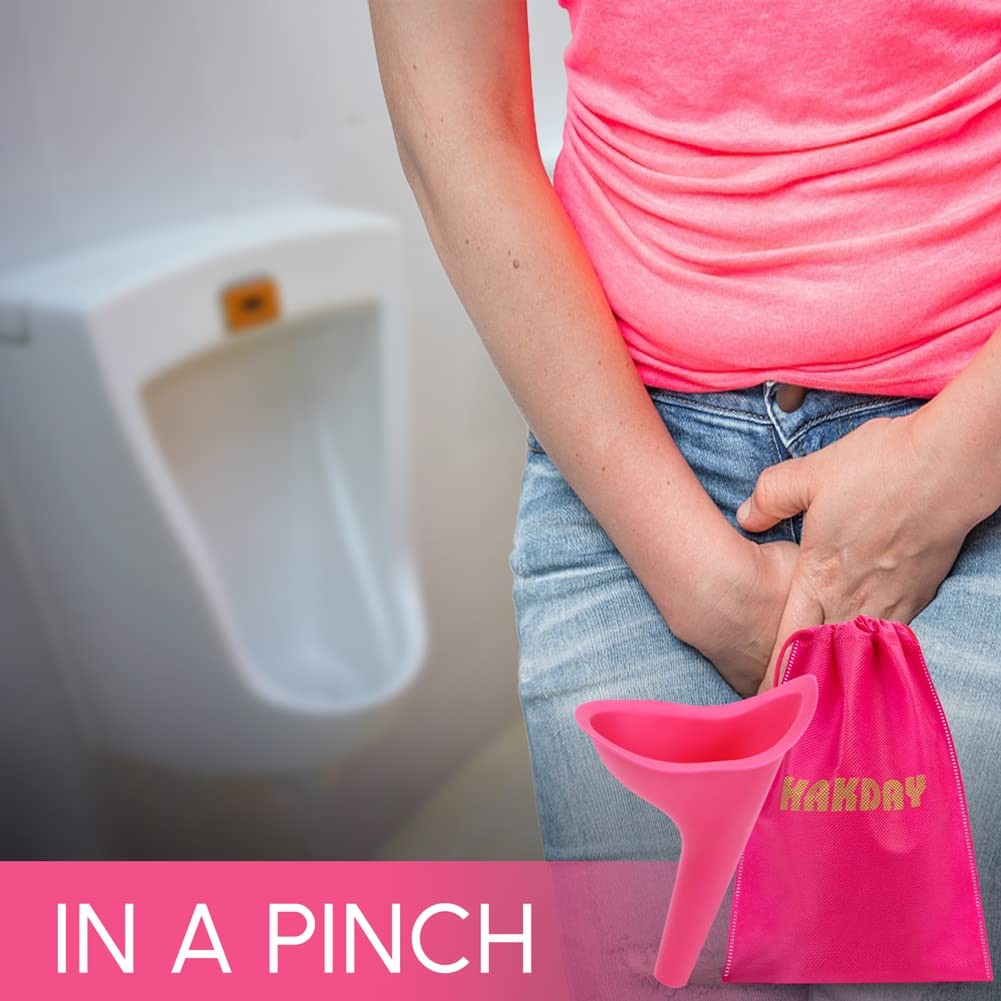 4 Pack Female Urinal Pee Funnel Portable Travel Camping Urination Device Pink