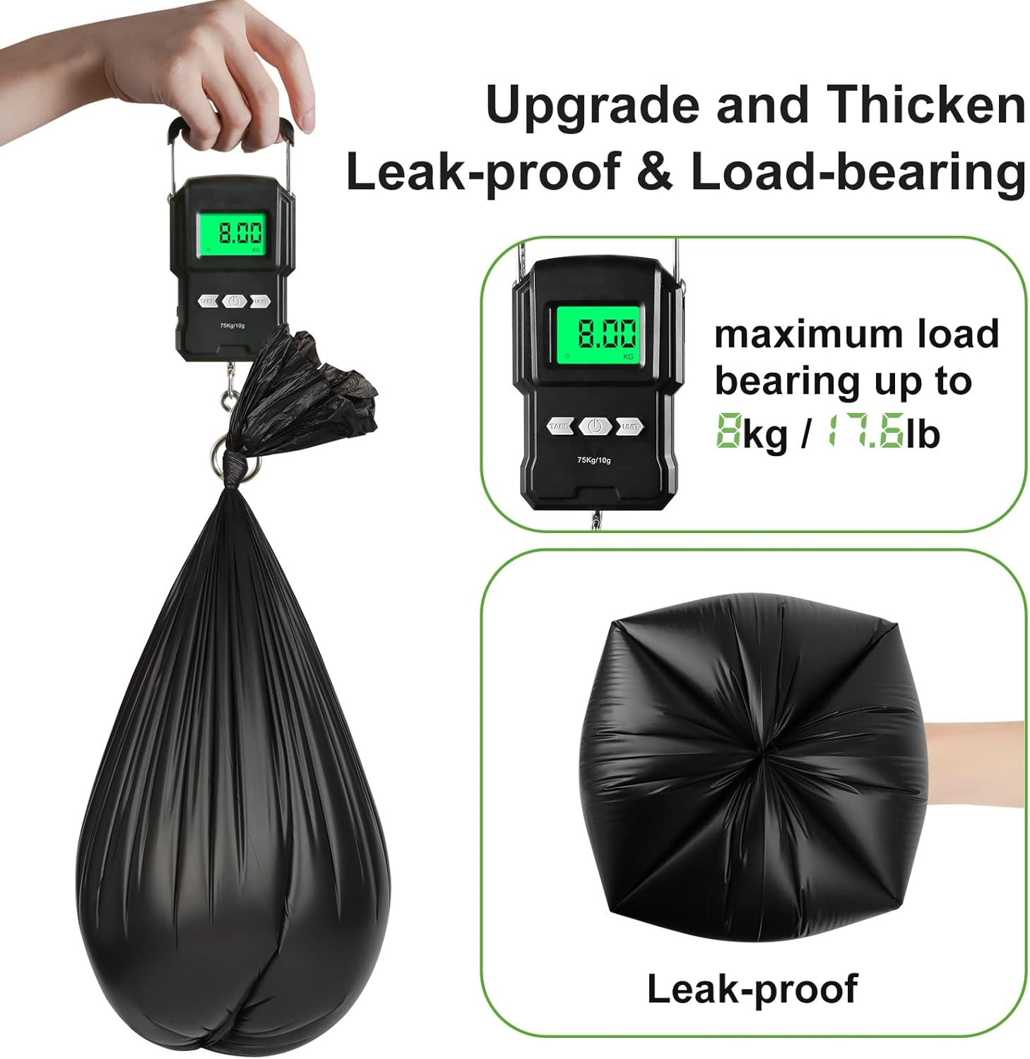 80 Portable Toilet Bags, Camping Toilet Bags, 5-8 Gallon Compostable Bags, Biode