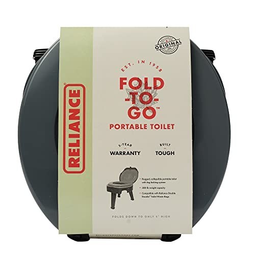 Reliance FOLD-to-GO Folding Portable Camping Toilet 300 lb Capacity