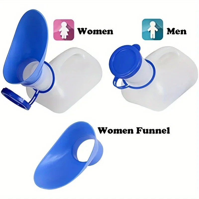 Portable Car Urinal Bottle Unisex Emergency Travel Toilet with Adapter