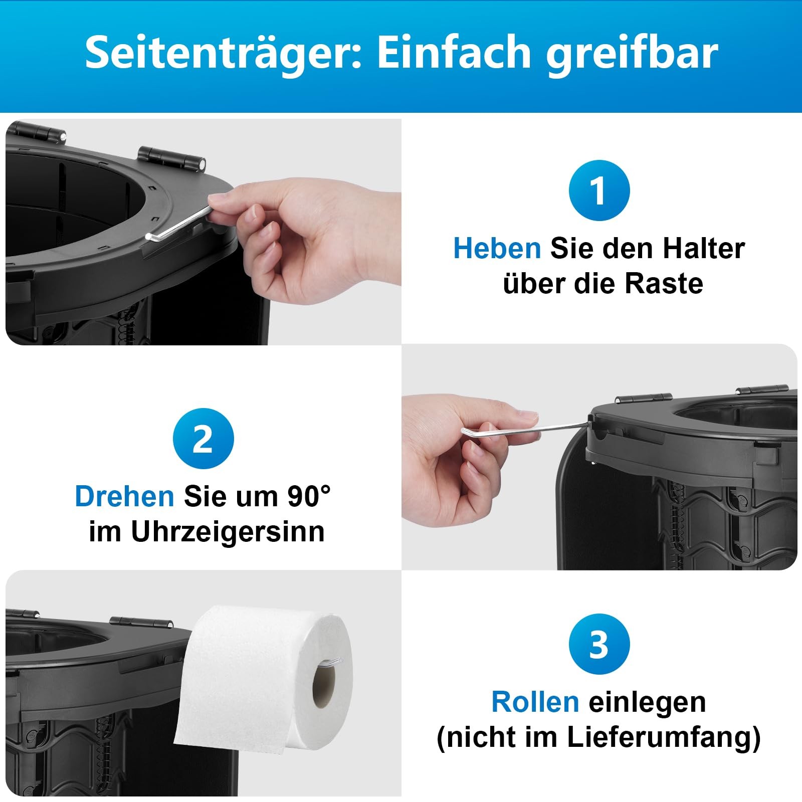 XL Camping Toilet Foldable, Camping Separating Toilet Toilet with Lid, Mobile Toilet…